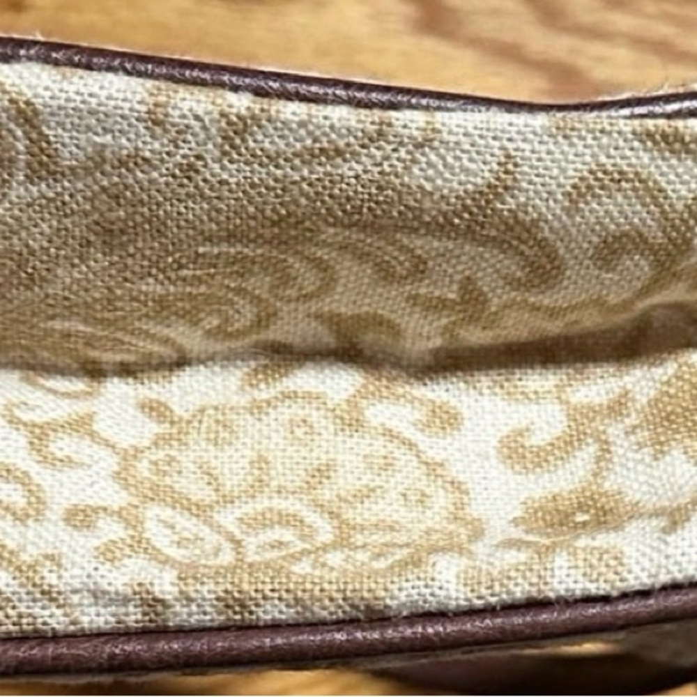 Victoria's Secret Vintage Mini Canvas Paisley Handbag Satchel Purse - Picture 3 of 5